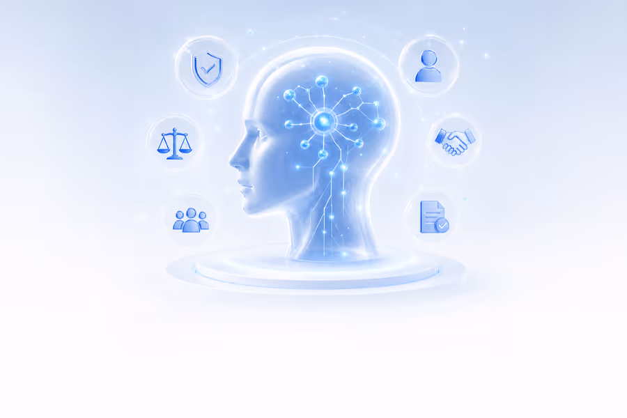 Responsible and ethical AI network within a human profile