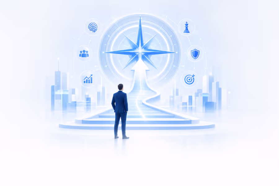Executive following a strategic Responsible AI pathway