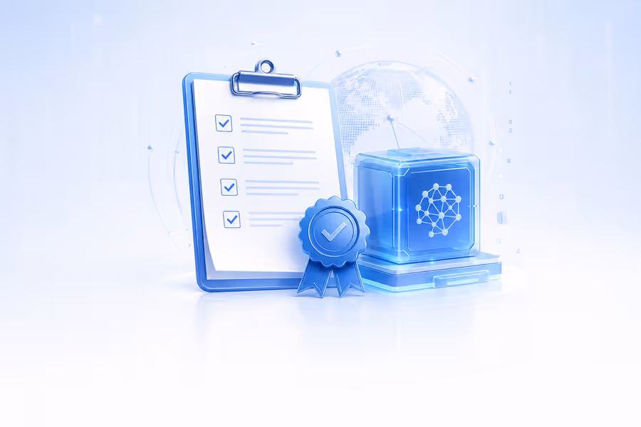 AI management system compliance checklist and certification seal