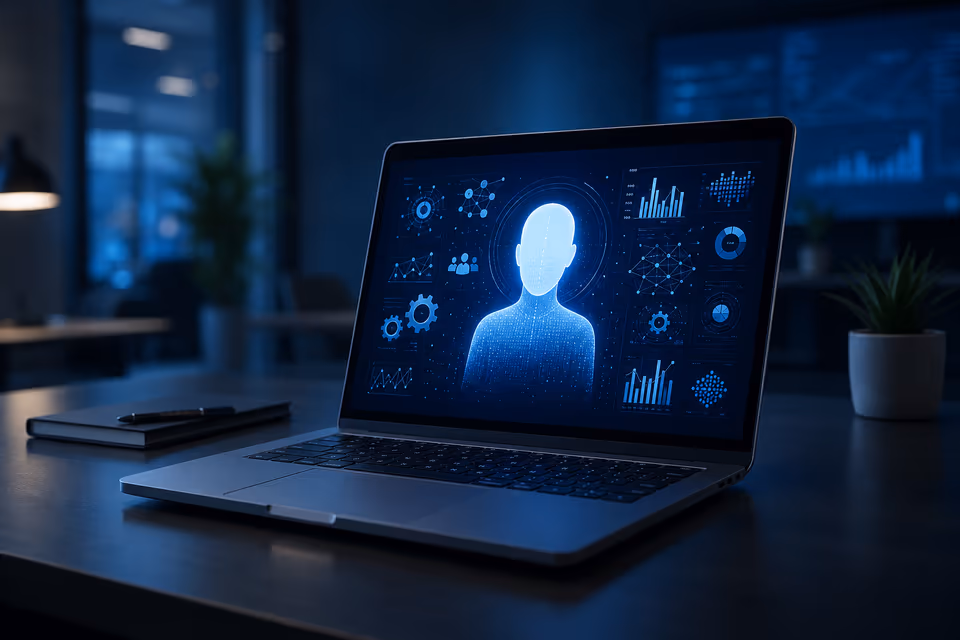 Laptop displaying a Responsible AI capability and analytics interface